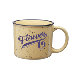 Signature Forever 19 Tin Mug-Yellow & Purple