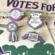 Load image into Gallery viewer, Take Courage Enamel Pin Badge - Votes for Women Collection