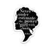 Load image into Gallery viewer, The Power of a Girl with a Book Vinyl Sticker: Packaged Sticker
