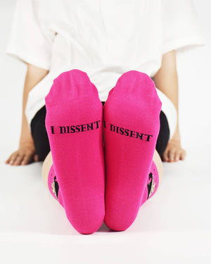 RBG Dissent Pink Crew Socks Medium