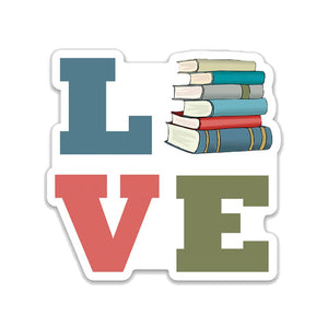 LOVE Books Vinyl Sticker: Packaged Stickers