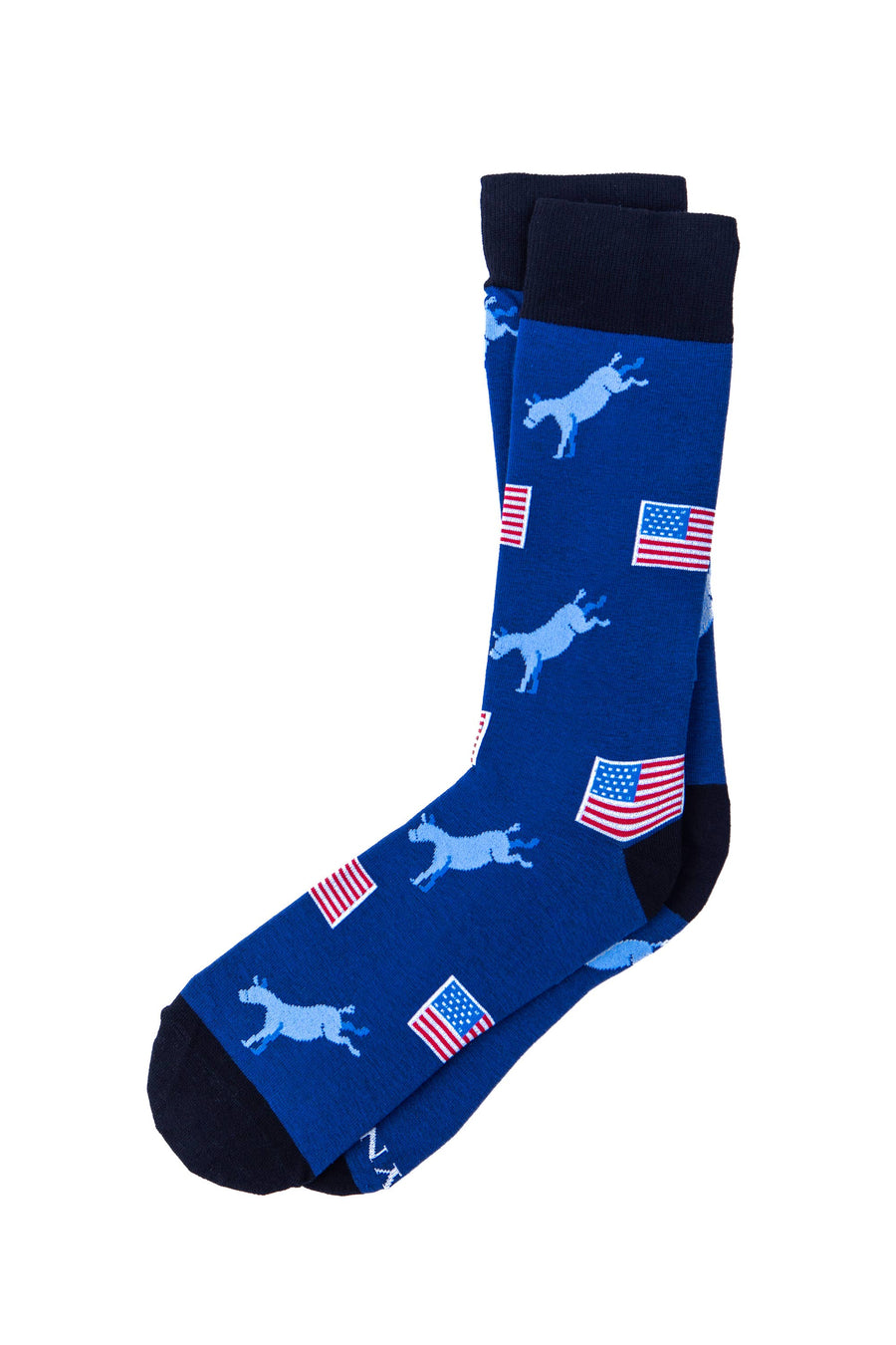 Democratic Donkey Carded Cotton Sock by Alynn