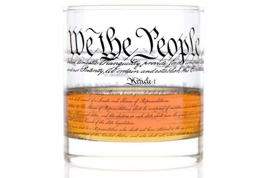 U.S. Constitution Rocks Glass Pair