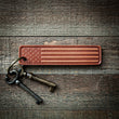 Load image into Gallery viewer, American Flag Leather Keychain
