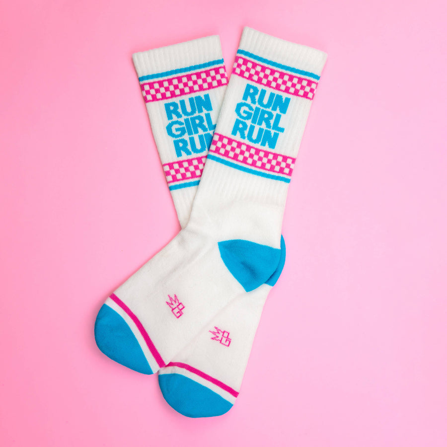 Run Girl Run Gym Crew Socks