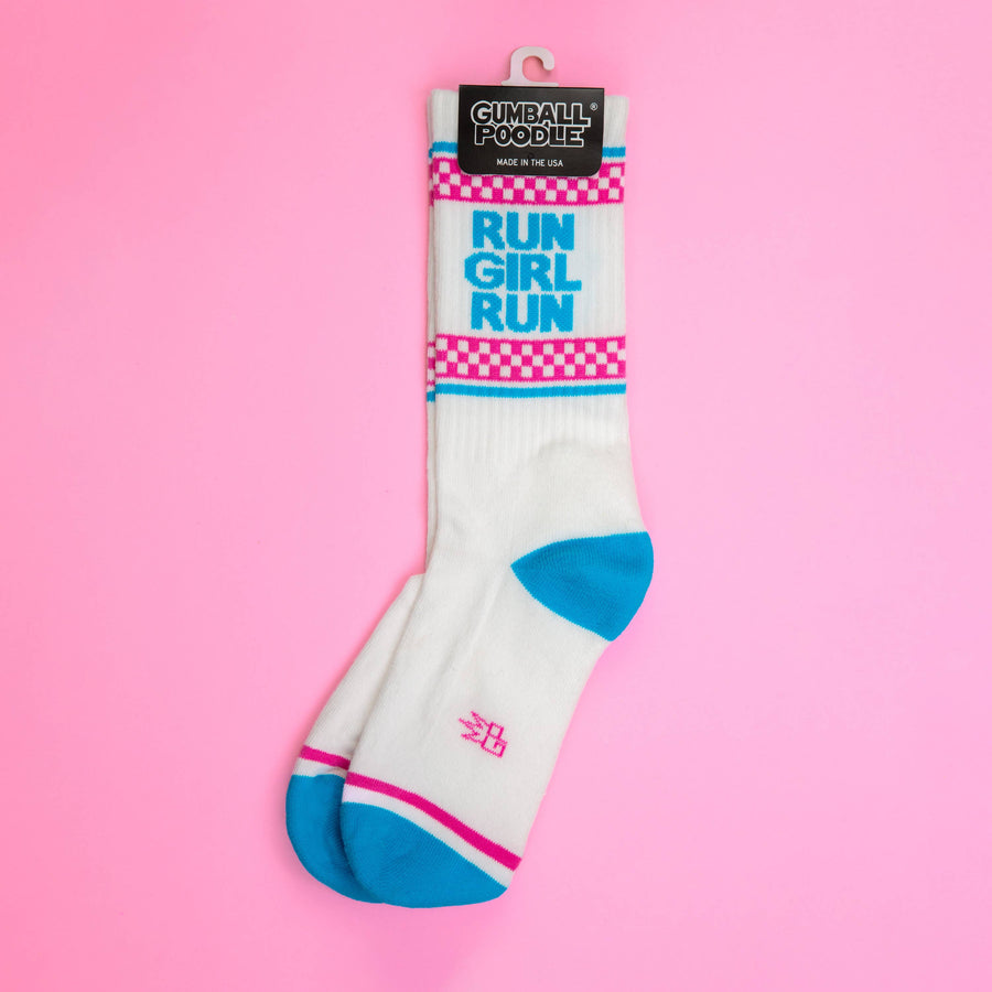 Run Girl Run Gym Crew Socks