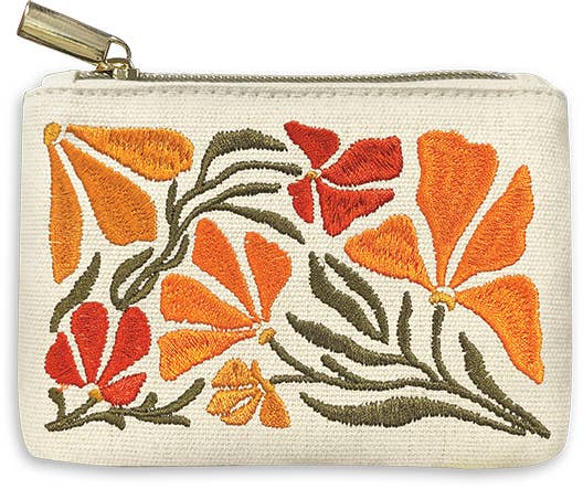 COIN POUCH FLOWER MARKET POPPY