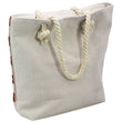 Load image into Gallery viewer, American Flag Zippered Burlap Canvas Tote Bag: AMERICAN FLAG / ONE SIZE
