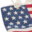 Load image into Gallery viewer, American Flag Zippered Burlap Canvas Tote Bag: AMERICAN FLAG / ONE SIZE
