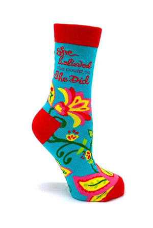 She Believed She Could, So She Did Women's Crew Socks