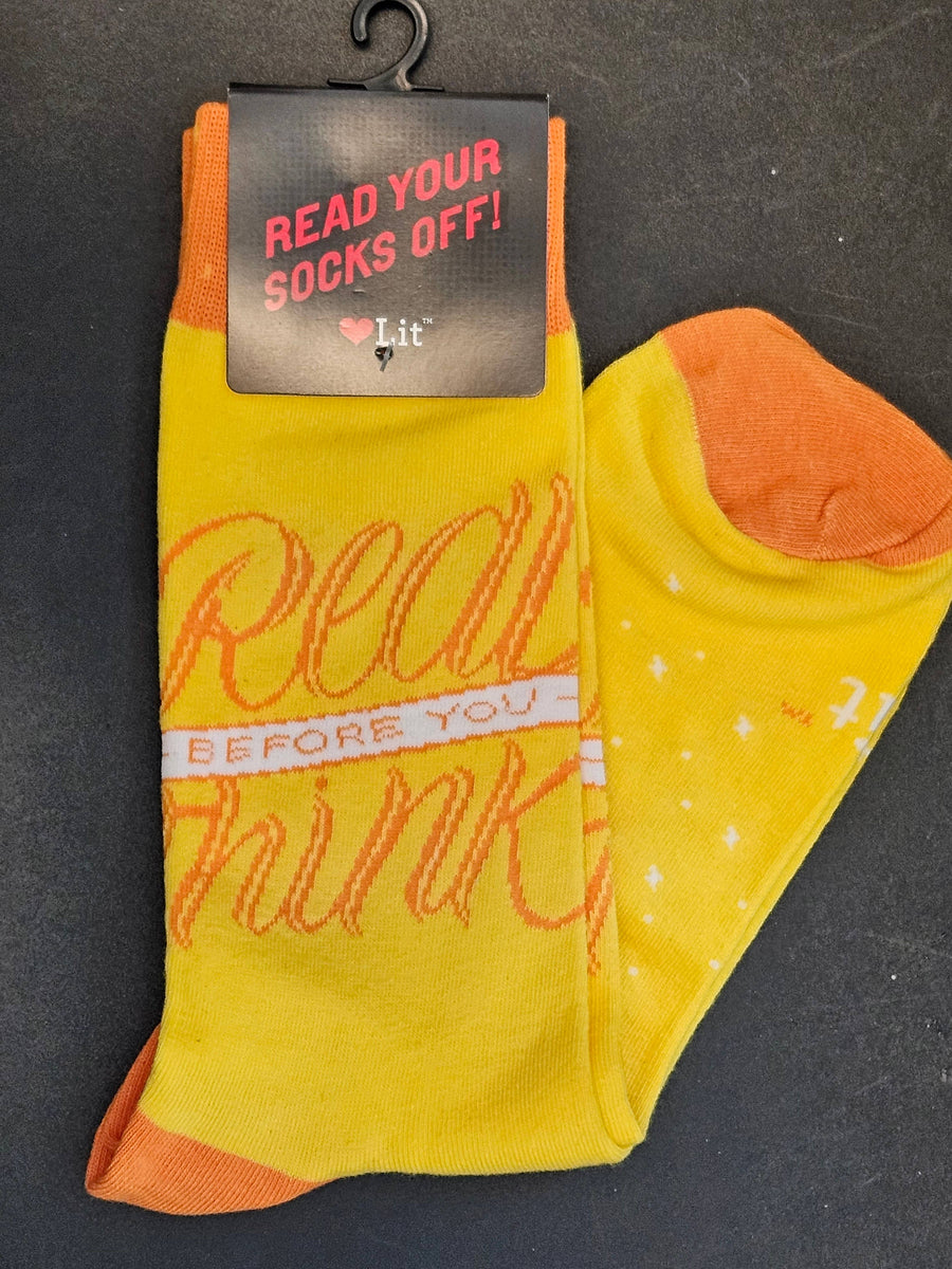 Read Before You Think Socks (LoveLit Book Theme)