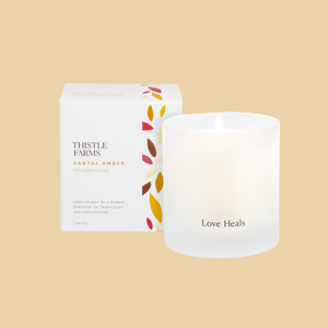 Santal Amber Soy Candle Love Heals Collection