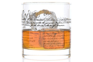 U.S. Constitution Rocks Glass Pair