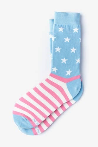 Let Feet-dom Ring American Flag Patriotic Sock - by Alynn
: Red/White/Blue / Sm/Med