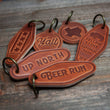 Load image into Gallery viewer, American Flag Leather Keychain
