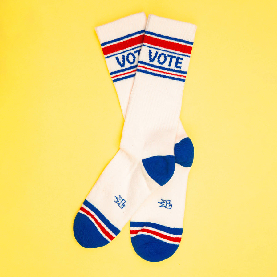 Vote - Natural Gym Crew Socks