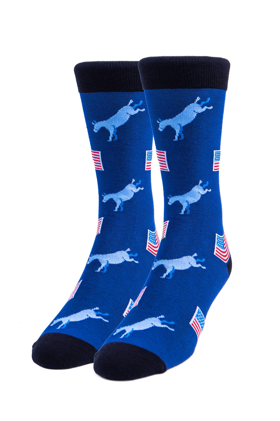 Democratic Donkey Carded Cotton Sock by Alynn