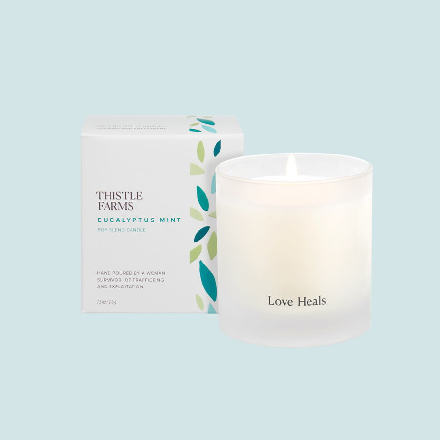 Eucalyptus Mint Soy Candle Love Heals Collection