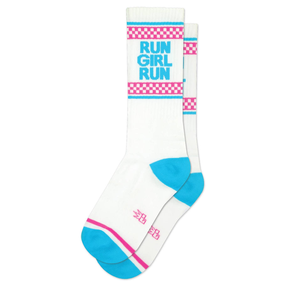 Run Girl Run Gym Crew Socks