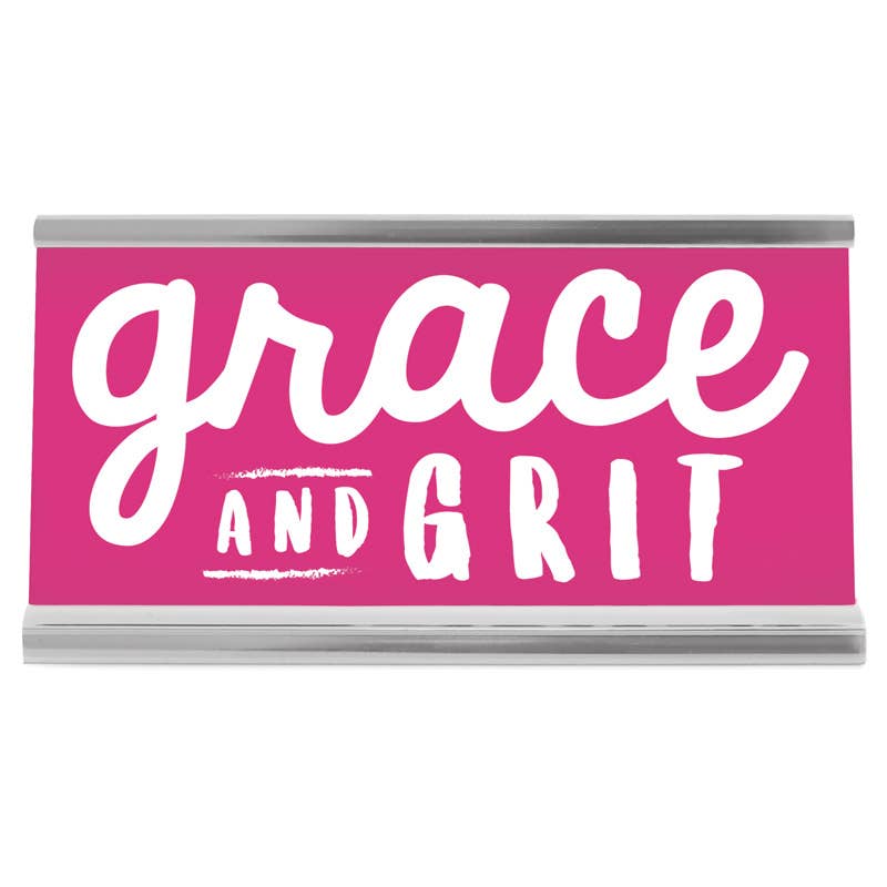 4" Pink Desk Sign - Grace & Grit