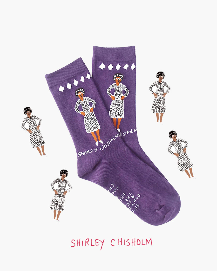 Shirley Chisholm Crew Socks Medium