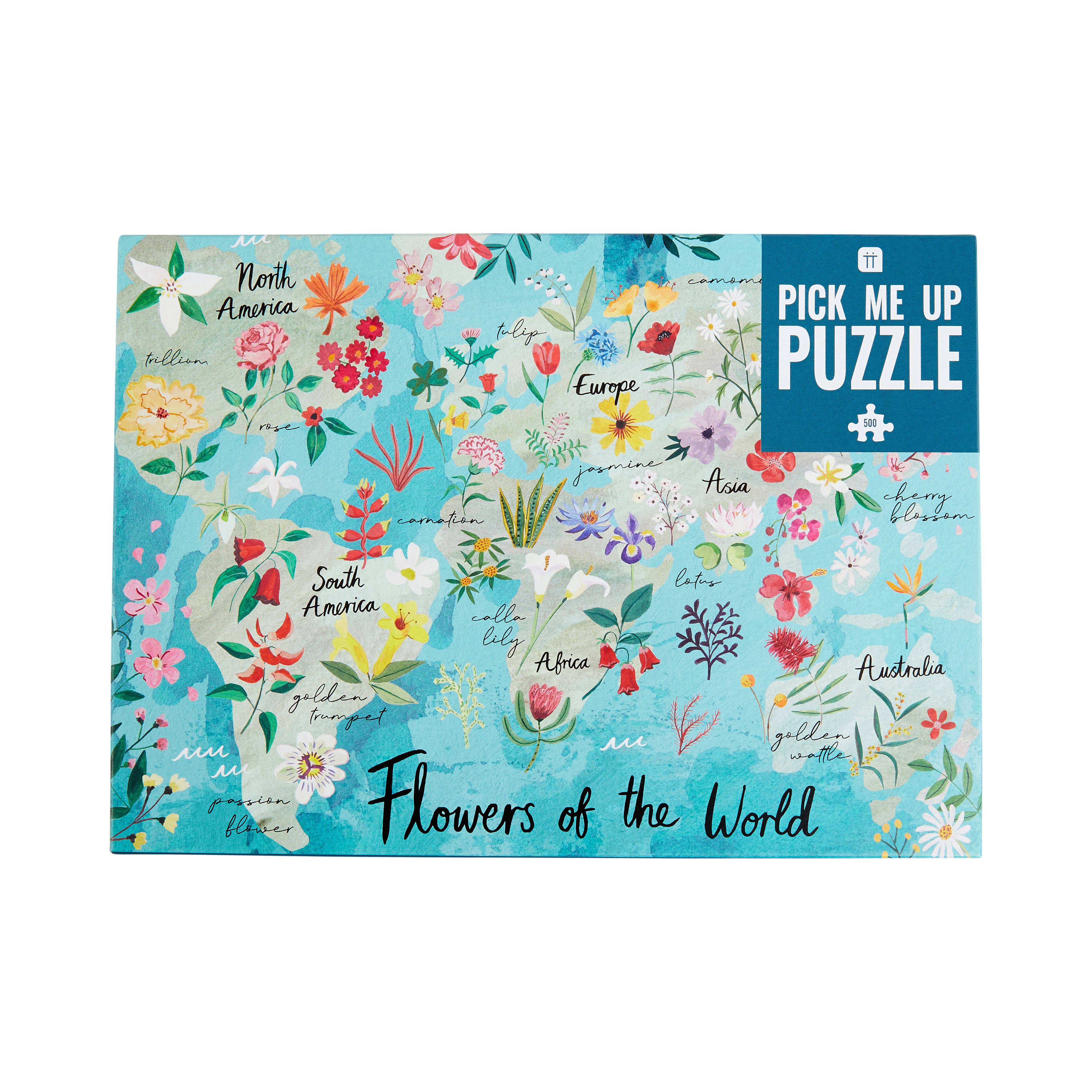 500-piece Flowers Of The World Jigsaw Puzzle and Poster