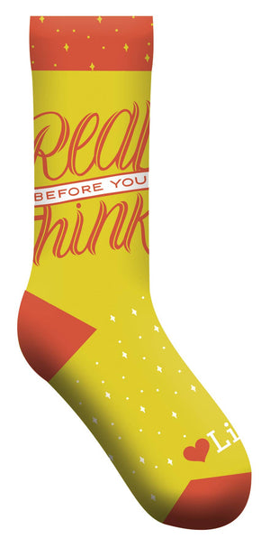 Read Before You Think Socks (LoveLit Book Theme)